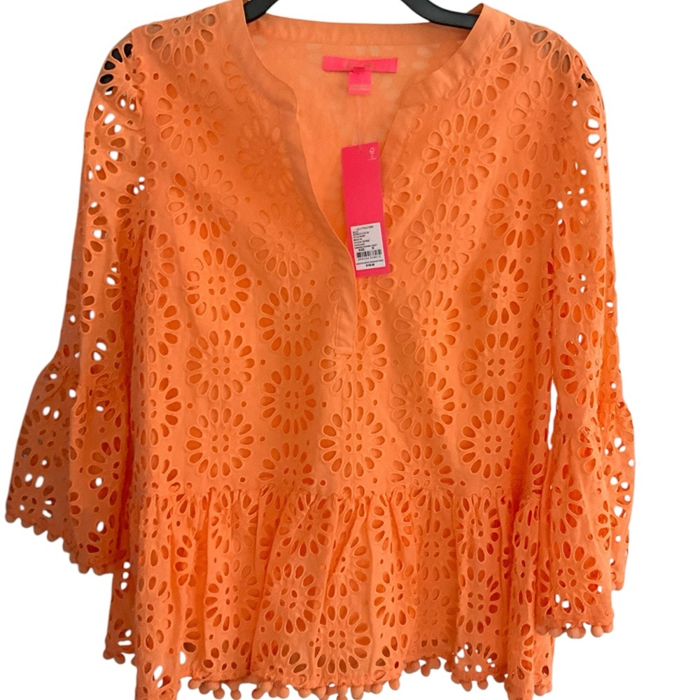 Lilly Pulitzer Bekah top Orange NWT
